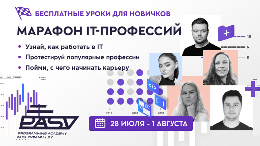 Марафон IT-профессий для новичков, 28 июля - 1 августа 