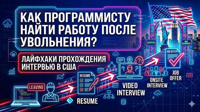 Как программисту найти работу после увольнения? Лайфхаки прохождения интервью в США