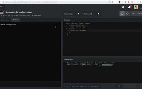 Задача Codewars Grasshopper Personalized Message