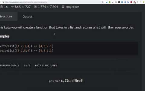 Решаем задачи JavaScript. Codewars: Reverse List Order