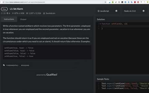 Решаем задачи JavaScript. Codewars: SetAlarm