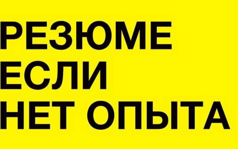 Что писать в резюме если нет опыта