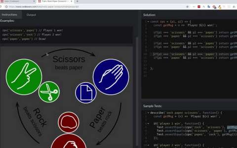 Решение задач Codewars: Rock Paper Scissors!