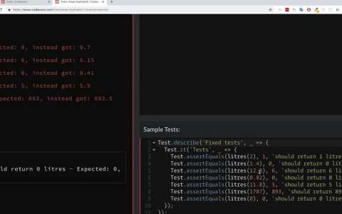Решение задач Codewars: Keep Hydrated!