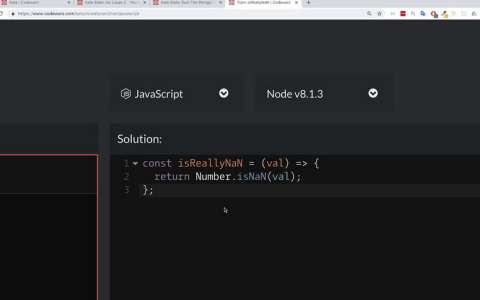 Задача Codewars: isReallyNaN