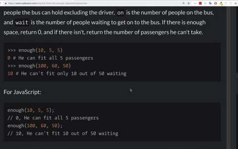 Задача Codewars: Will there be enough space?