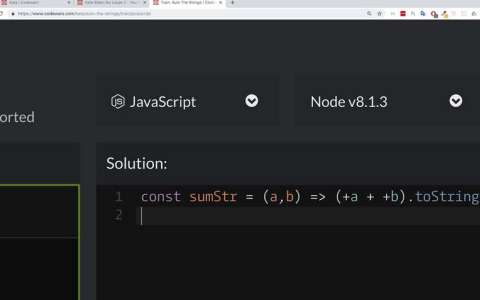 Задача Codewars: Sum The Strings