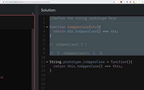 Решение задач Codewars: Is the string uppercase?