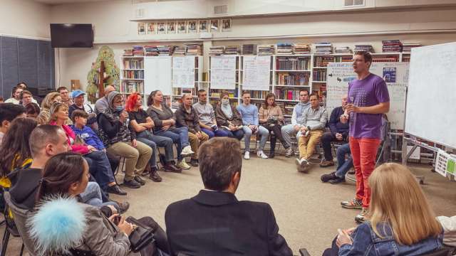 Встреча со студентами в Сакраменто, Калифорния